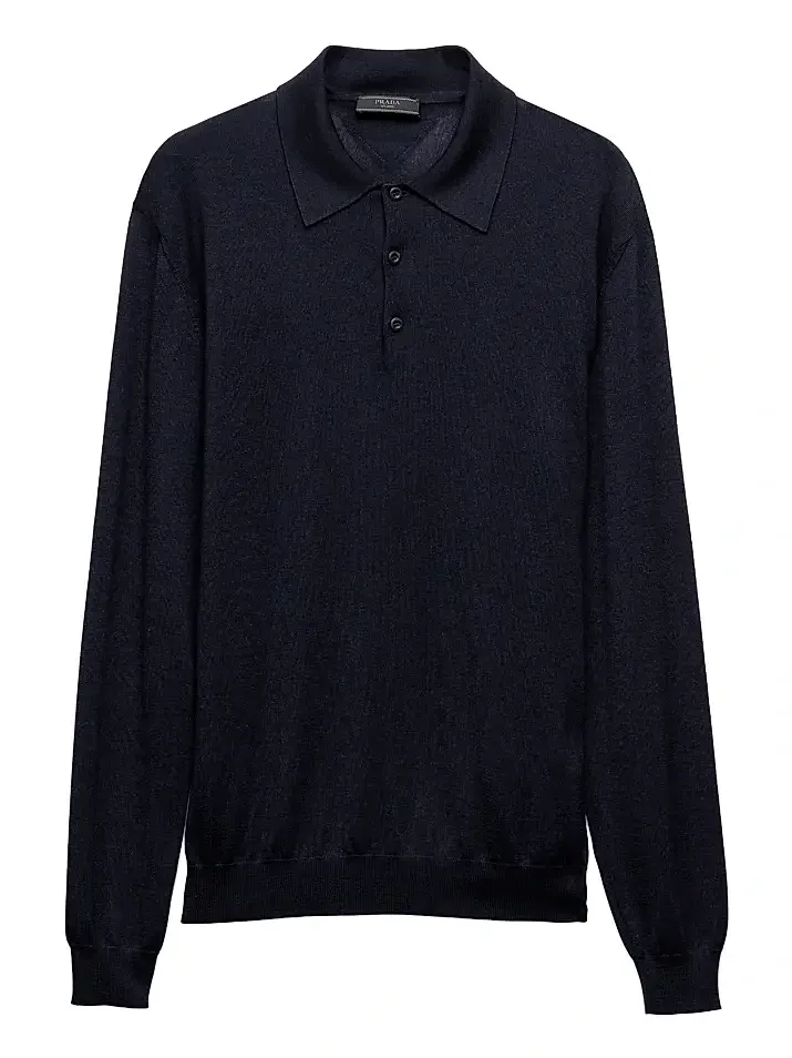 Men's Cashmere and Silk Polo Shirt