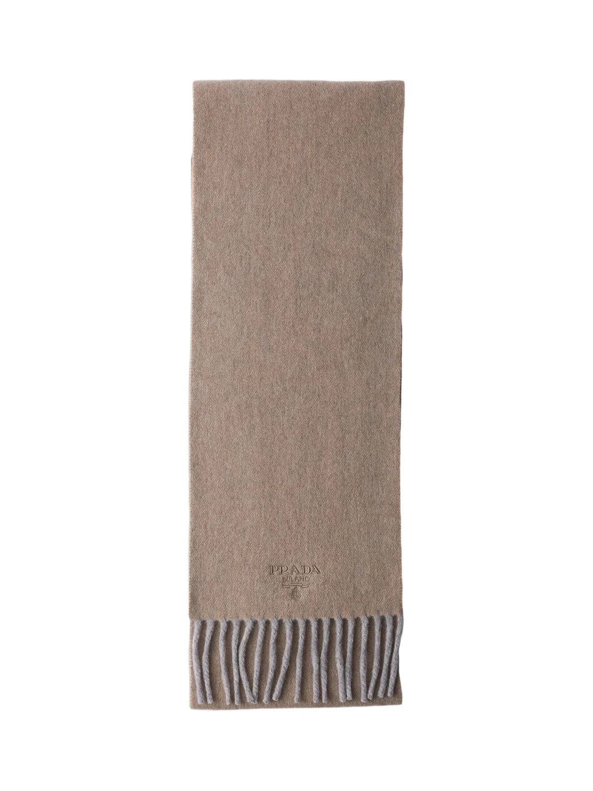 Prada Men's Cashmere and Wool Scarf - Beige Khaki