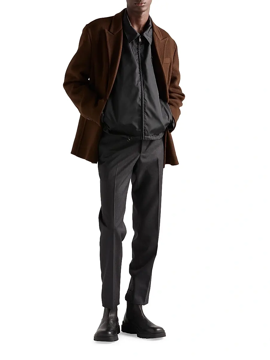 Prada Men's Re-Nylon Blouson Jacket - Black | Thumbnail 5 Prada Men's Re-Nylon Blouson Jacket - Black | Thumbnail 5
