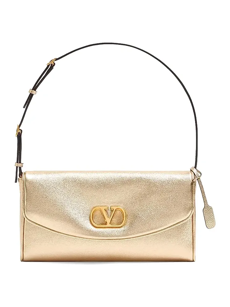 Women's DeVain Small Shoulder Bag in Laminated Nappa Leather