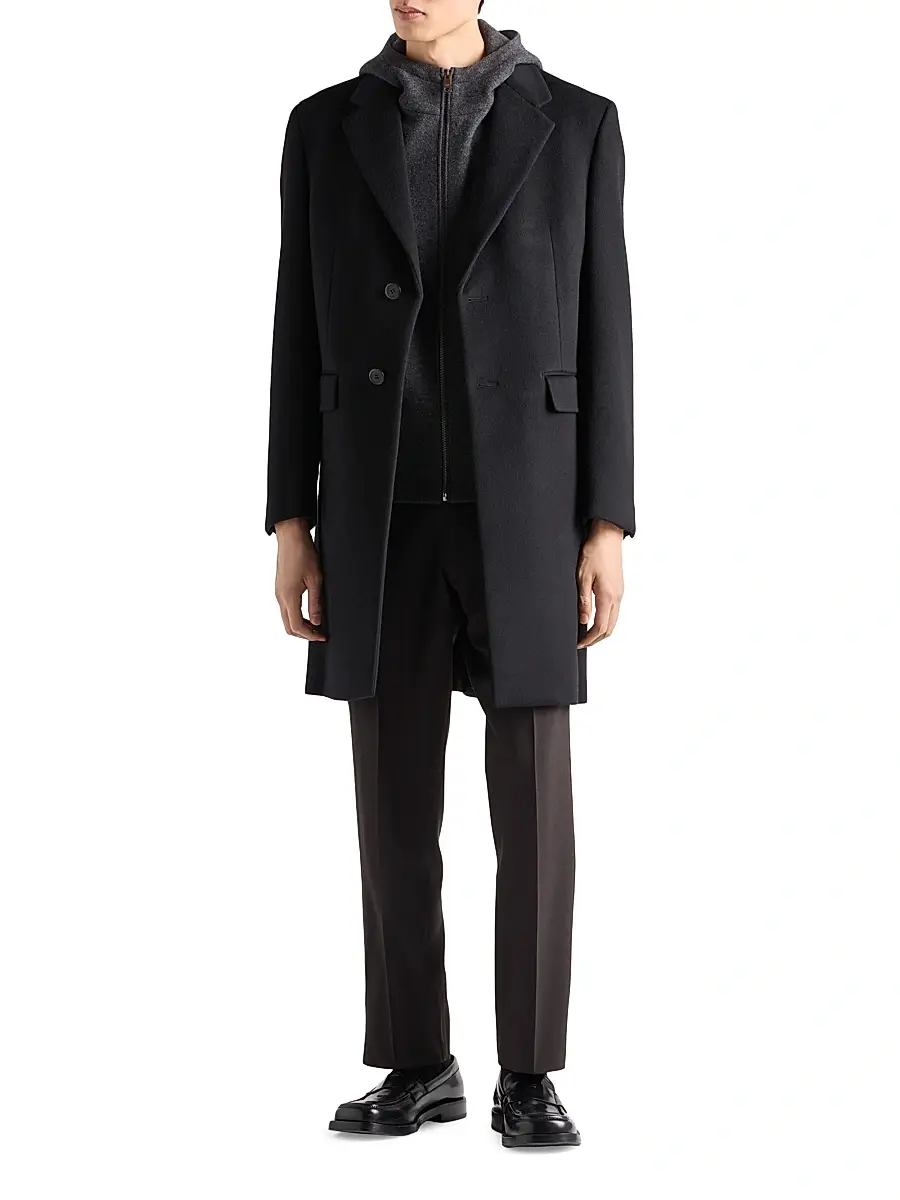 Prada Men's Wool and Cashmere Zipper Vest - Grey | Thumbnail 6 Prada Men's Wool and Cashmere Zipper Vest - Grey | Thumbnail 6
