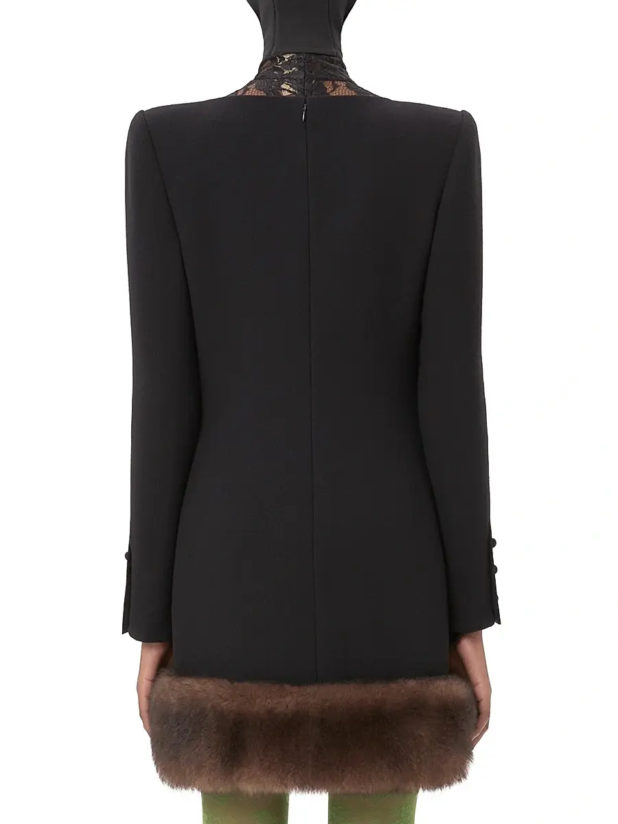 Valentino Women's Wool Crepe Short Dress | Thumbnail 4 Valentino Women's Wool Crepe Short Dress | Thumbnail 4