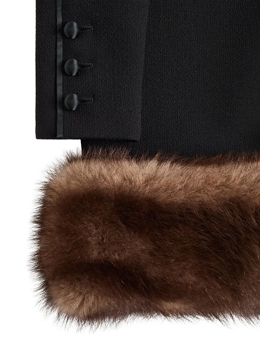 Valentino Women's Wool Crepe Short Dress | Thumbnail 6 Valentino Women's Wool Crepe Short Dress | Thumbnail 6