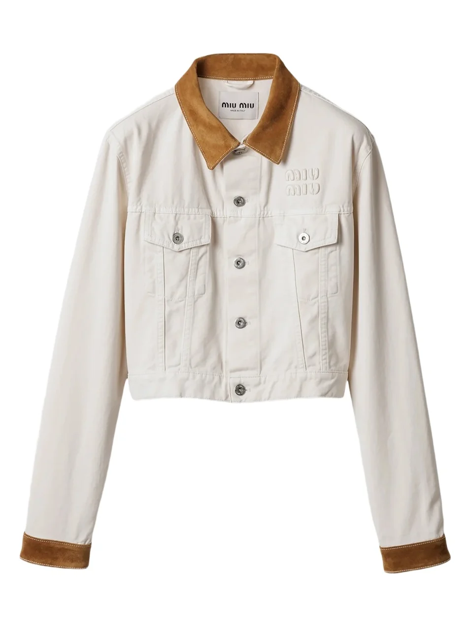 Women's Denim and Leather Blouson Jacket