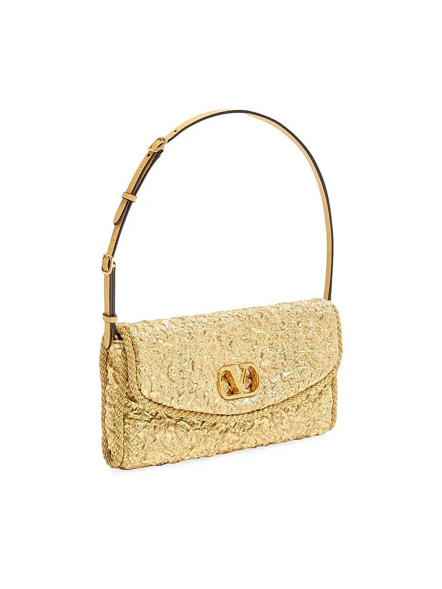 Valentino Women's Devain Small Shoulder Bag in Cloqué Jacquard Fabric | Thumbnail 2 Valentino Women's Devain Small Shoulder Bag in Cloqué Jacquard Fabric | Thumbnail 2