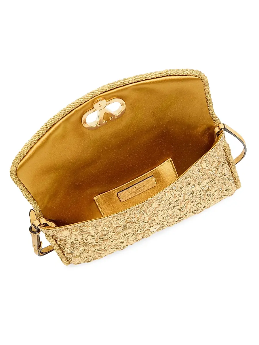 Valentino Women's Devain Small Shoulder Bag in Cloqué Jacquard Fabric | Thumbnail 4 Valentino Women's Devain Small Shoulder Bag in Cloqué Jacquard Fabric | Thumbnail 4