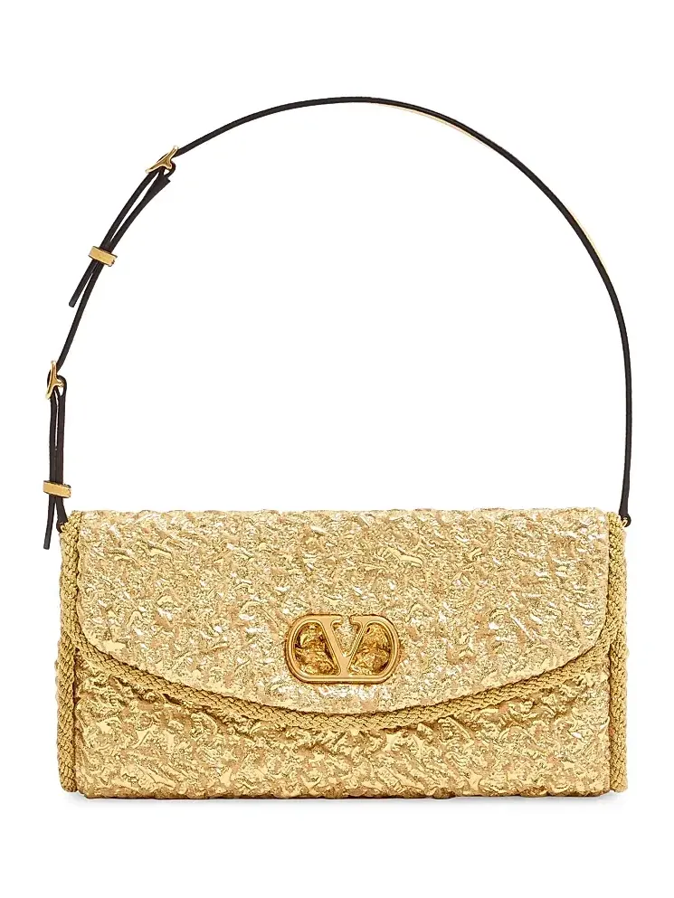 Women's Devain Small Shoulder Bag in Cloqué Jacquard Fabric