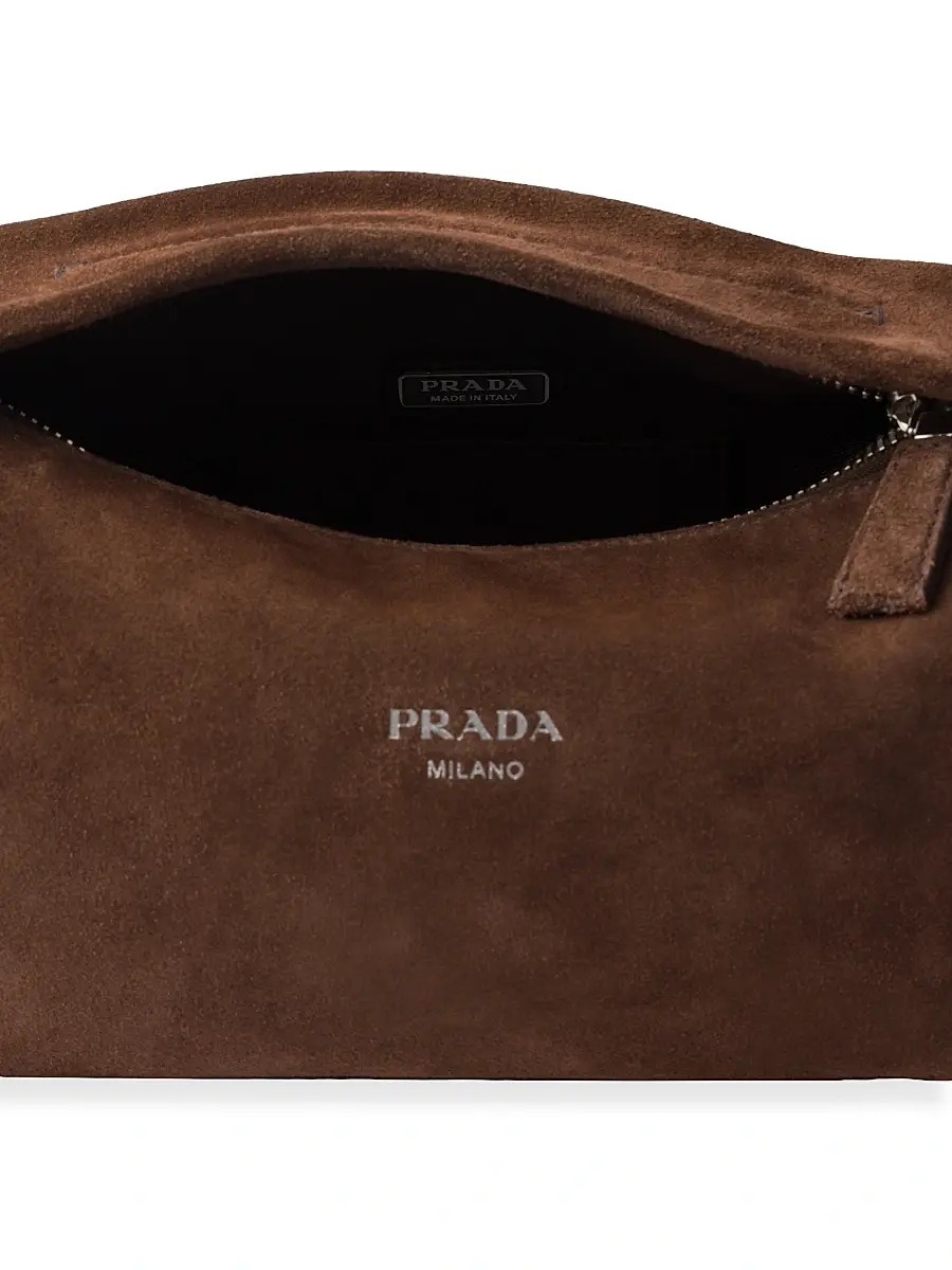 Prada Men's Suede Leather Shoulder Bag | Thumbnail 5