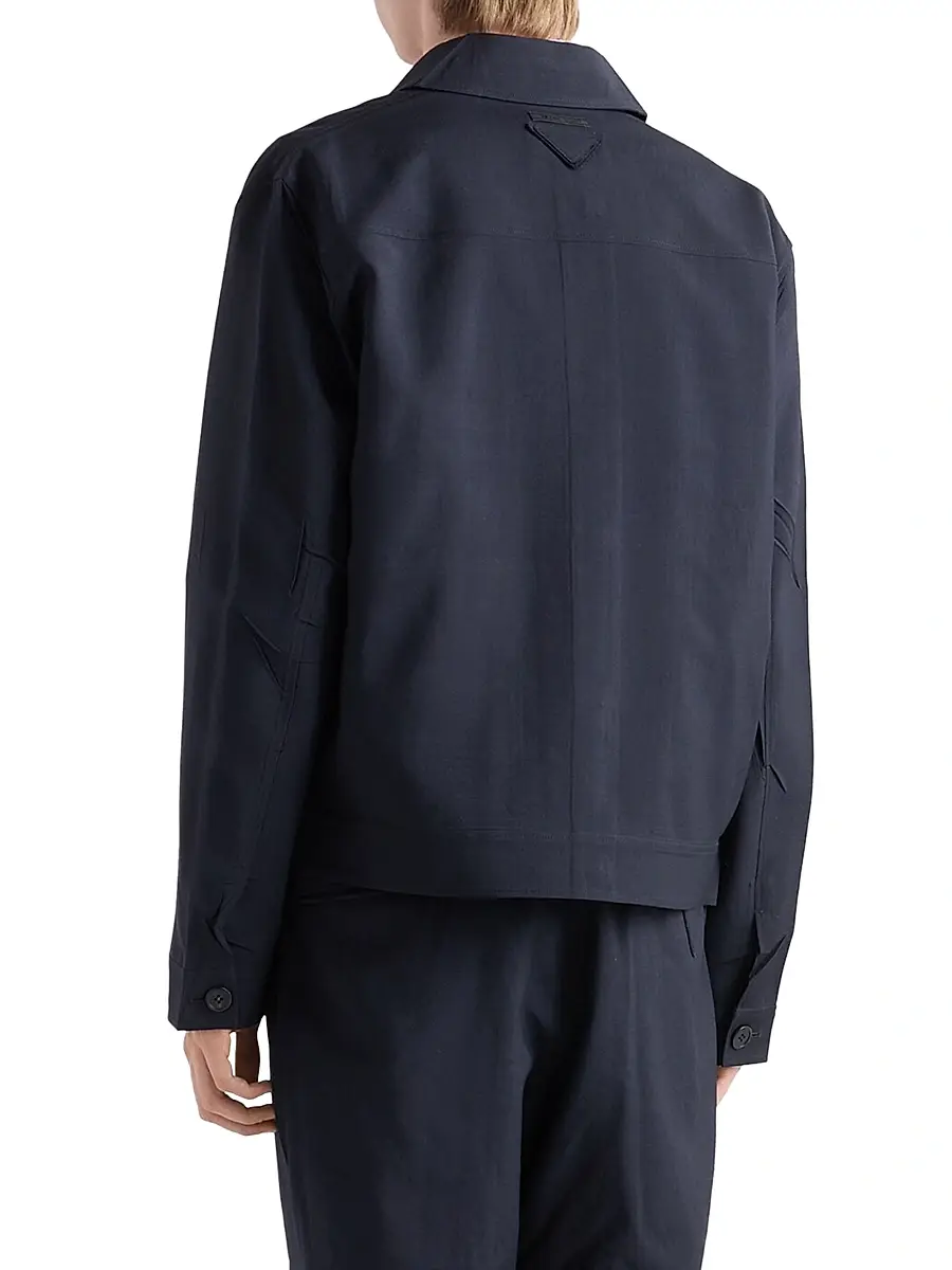 Prada Men's Wool and Mohair Blouson Jacket | Thumbnail 3 Prada Men's Wool and Mohair Blouson Jacket | Thumbnail 3