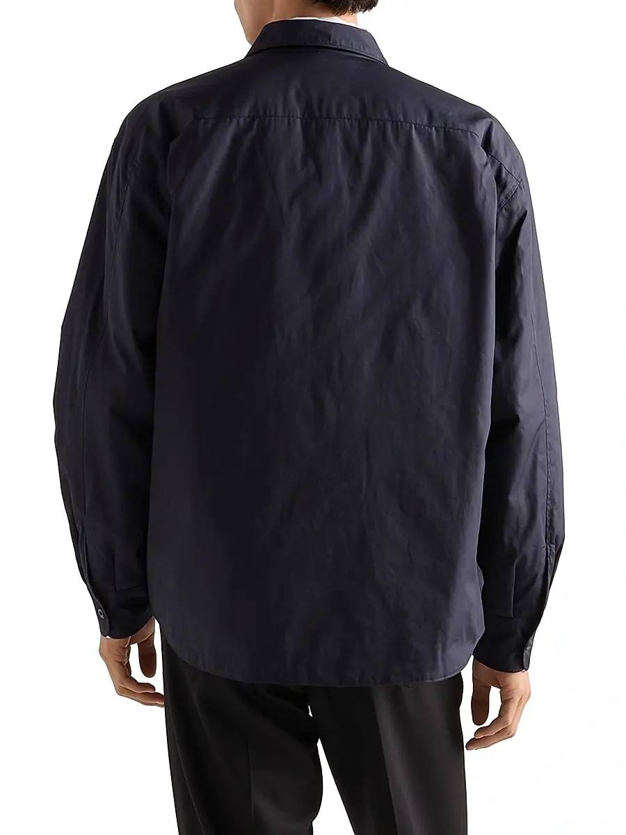 Prada Men's Cotton Shirt - Dark Blue | Thumbnail 3 Prada Men's Cotton Shirt - Dark Blue | Thumbnail 3