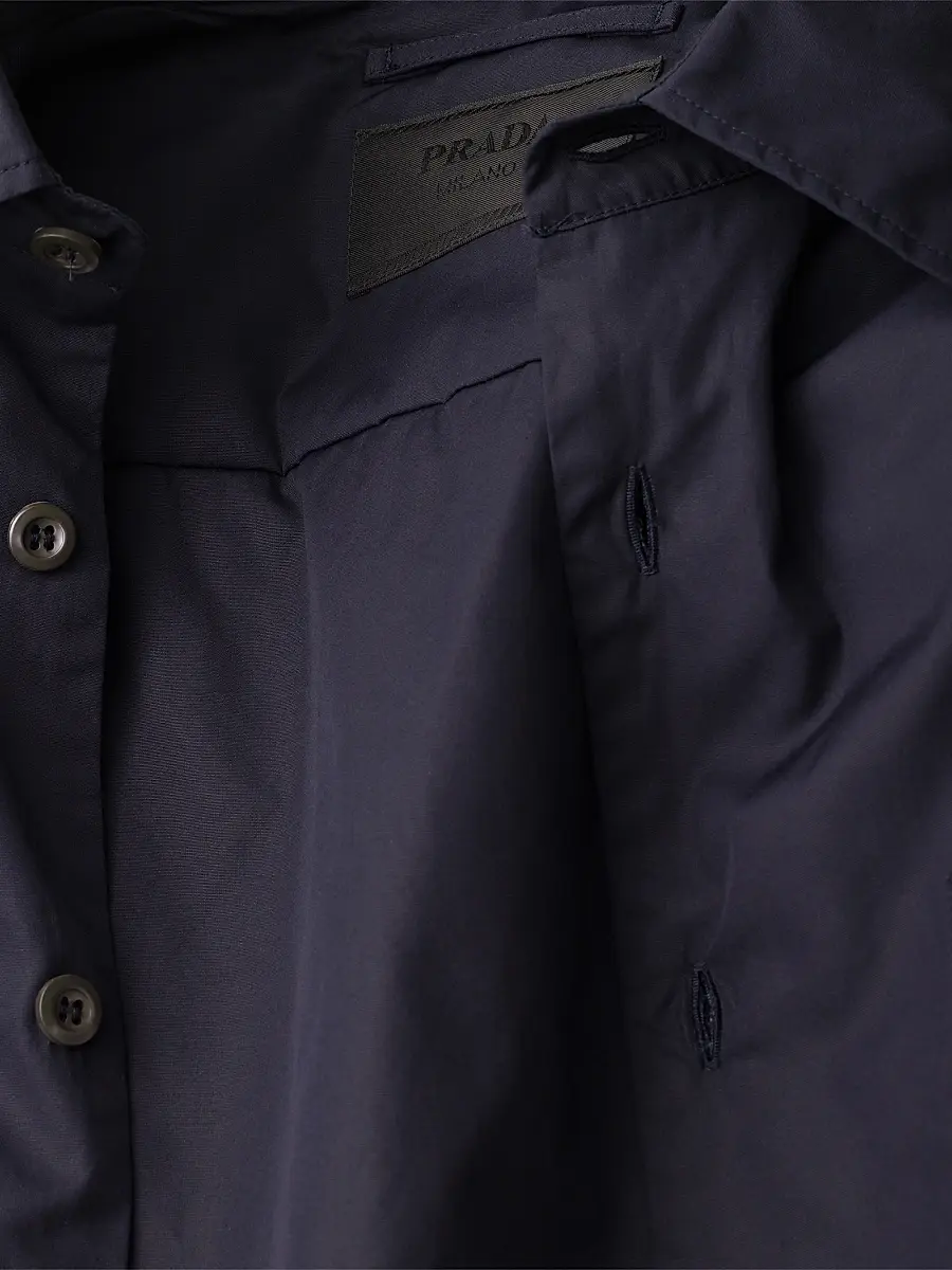 Prada Men's Cotton Shirt - Dark Blue | Thumbnail 6 Prada Men's Cotton Shirt - Dark Blue | Thumbnail 6