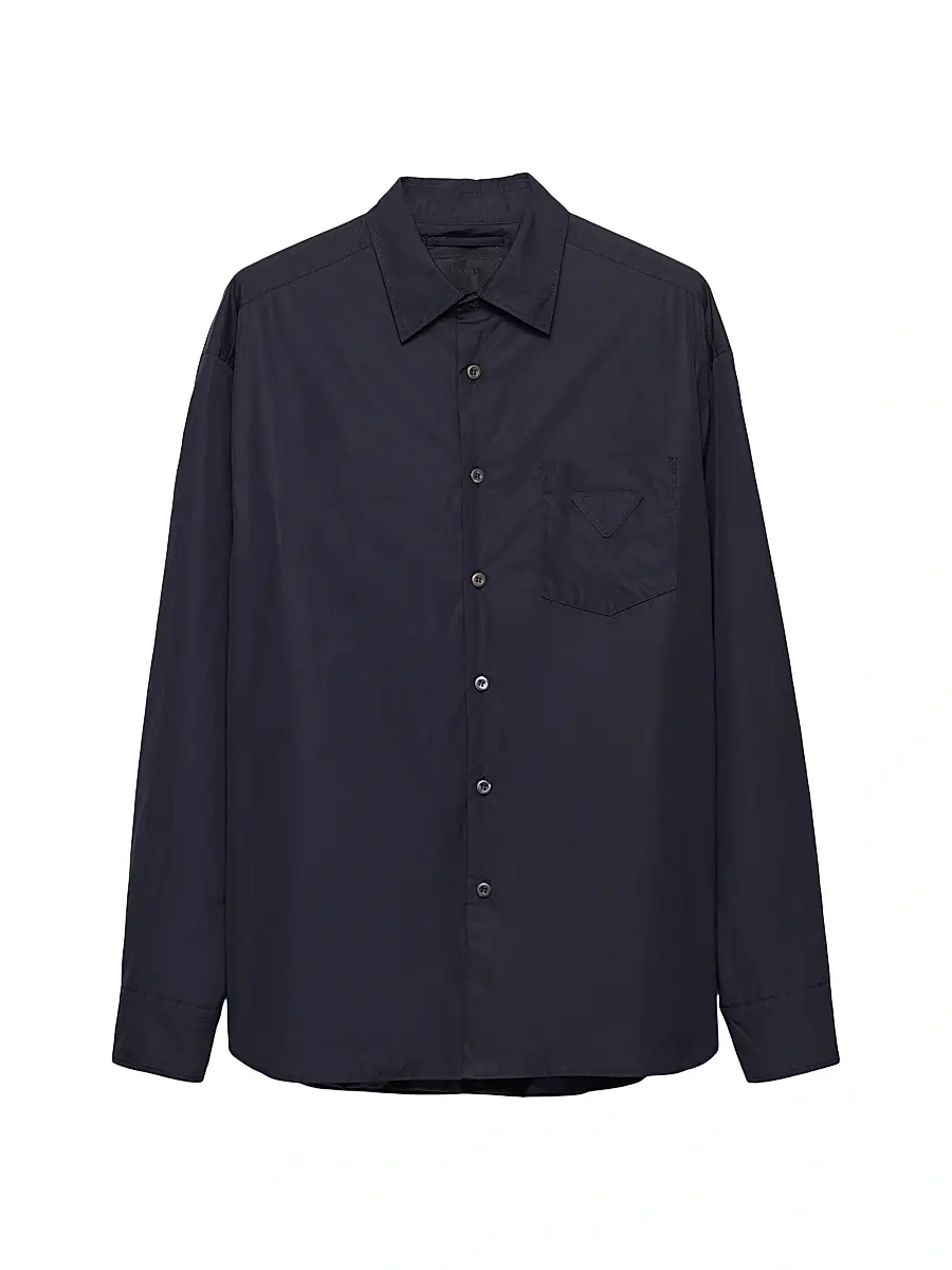 Men's Cotton Shirt - Dark Blue
