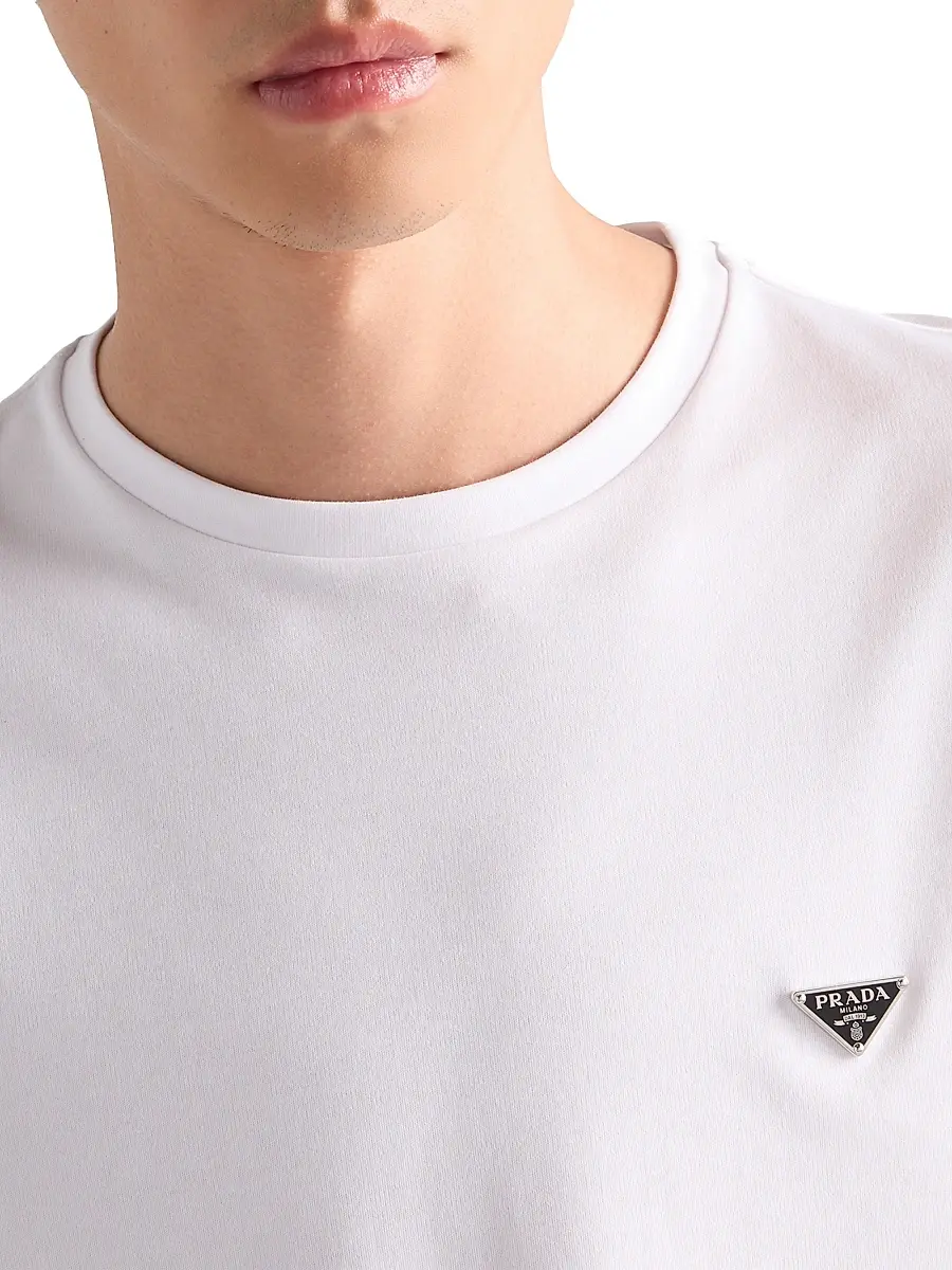 Prada Men's Cotton T-Shirt | Thumbnail 5 Prada Men's Cotton T-Shirt | Thumbnail 5