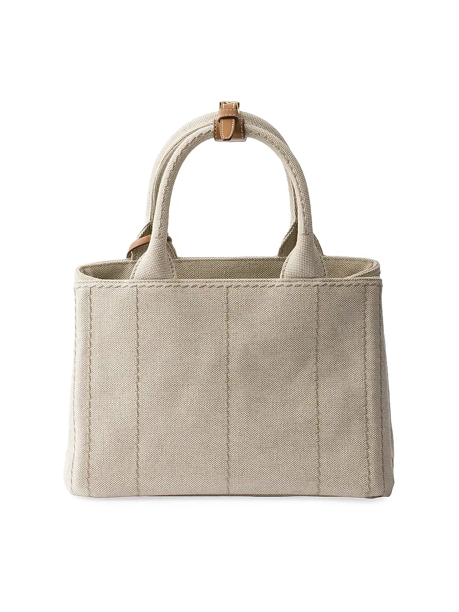Prada Women's Jardinière Cotton Canvas Mini Top Handle Bag | Thumbnail 2 Prada Women's Jardinière Cotton Canvas Mini Top Handle Bag | Thumbnail 2
