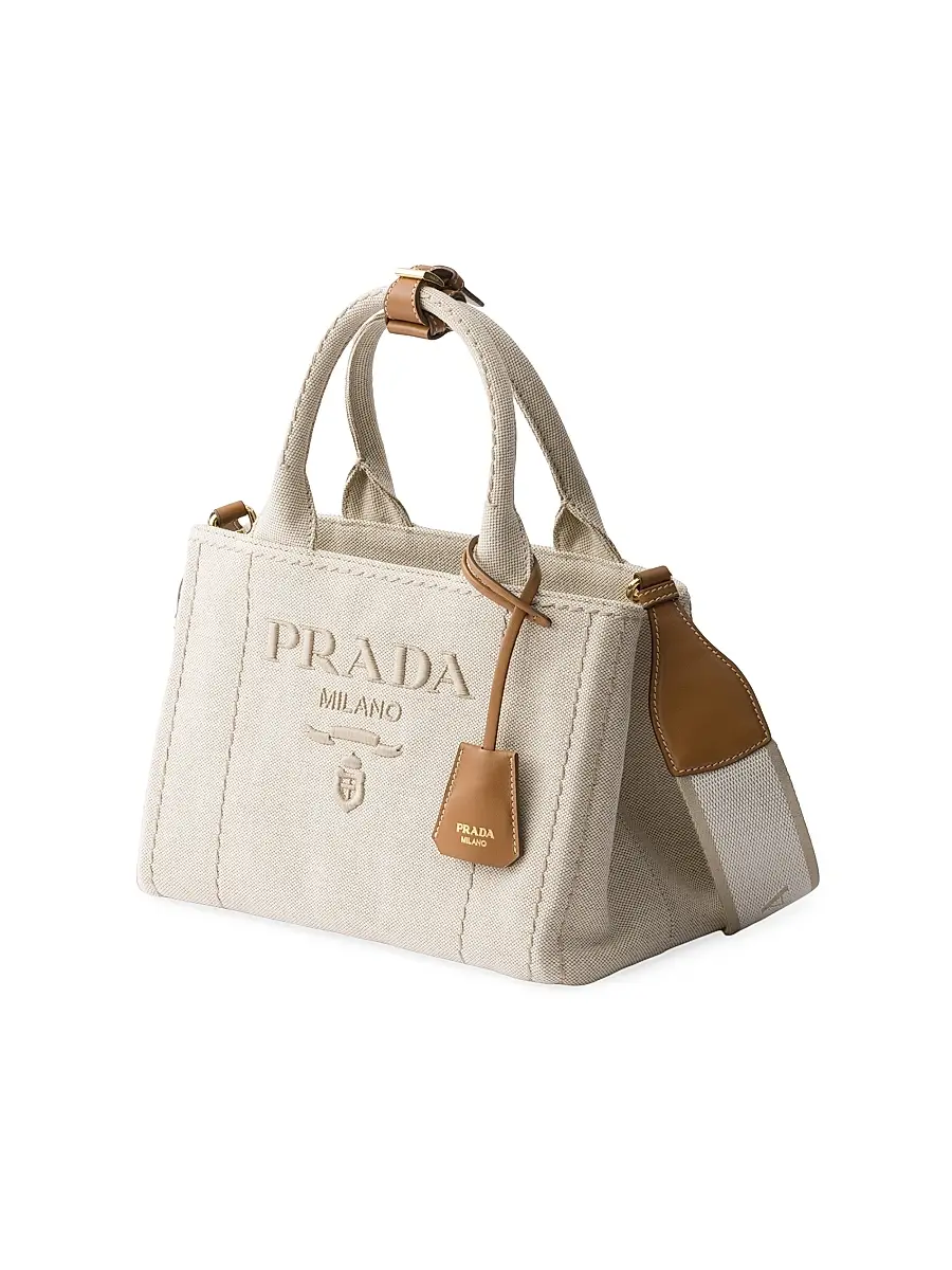 Prada Women's Jardinière Cotton Canvas Mini Top Handle Bag | Thumbnail 3 Prada Women's Jardinière Cotton Canvas Mini Top Handle Bag | Thumbnail 3