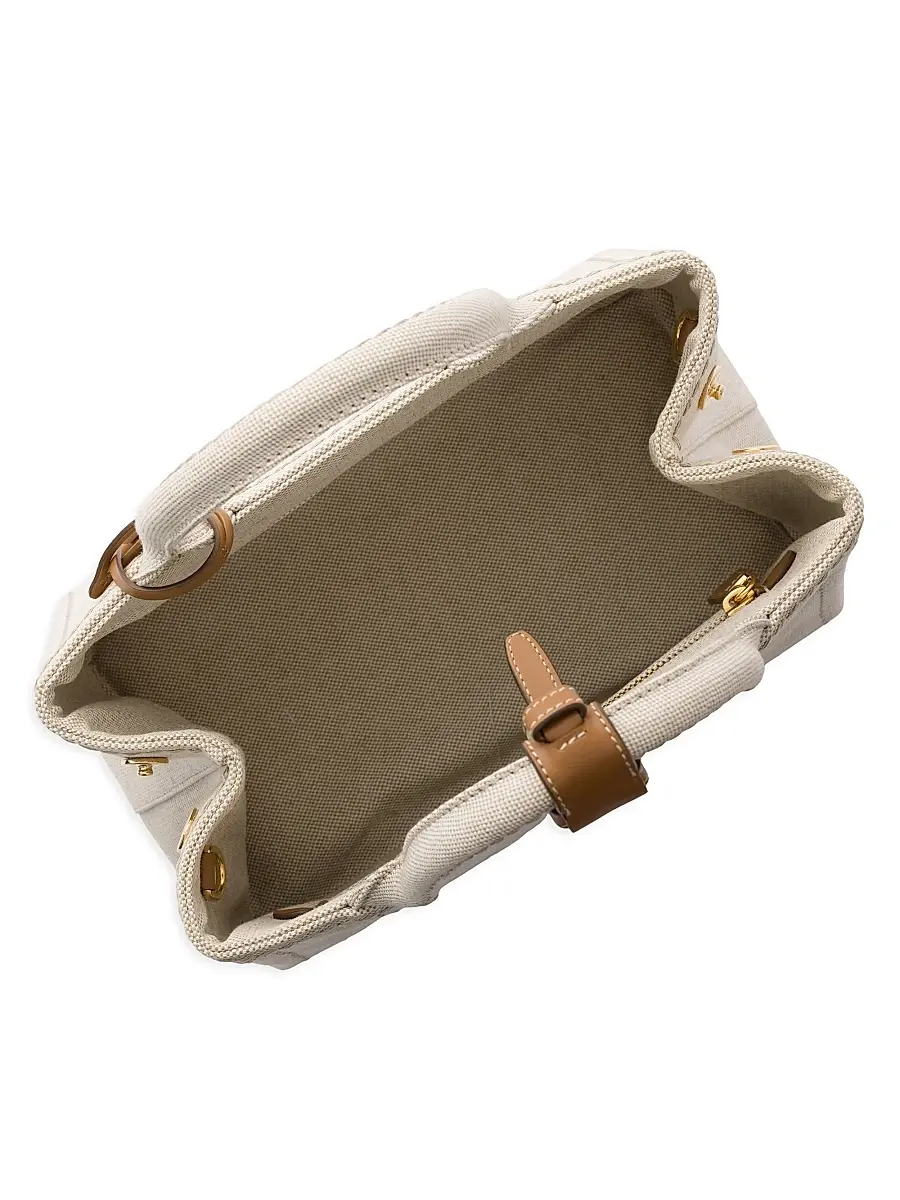 Prada Women's Jardinière Cotton Canvas Mini Top Handle Bag | Thumbnail 4 Prada Women's Jardinière Cotton Canvas Mini Top Handle Bag | Thumbnail 4