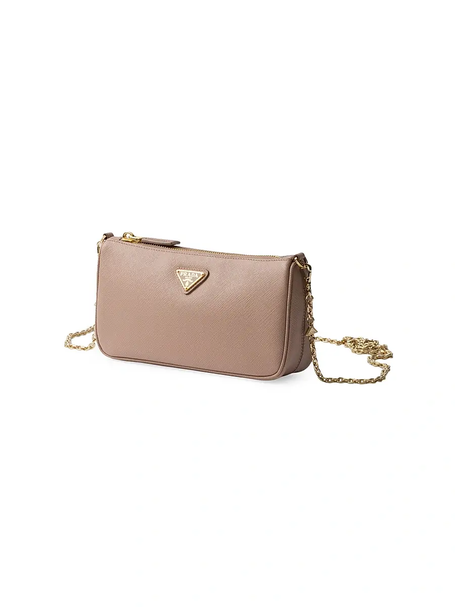 Prada Women's Saffiano Leather Mini-Bag - Beige | Thumbnail 2 Prada Women's Saffiano Leather Mini-Bag - Beige | Thumbnail 2