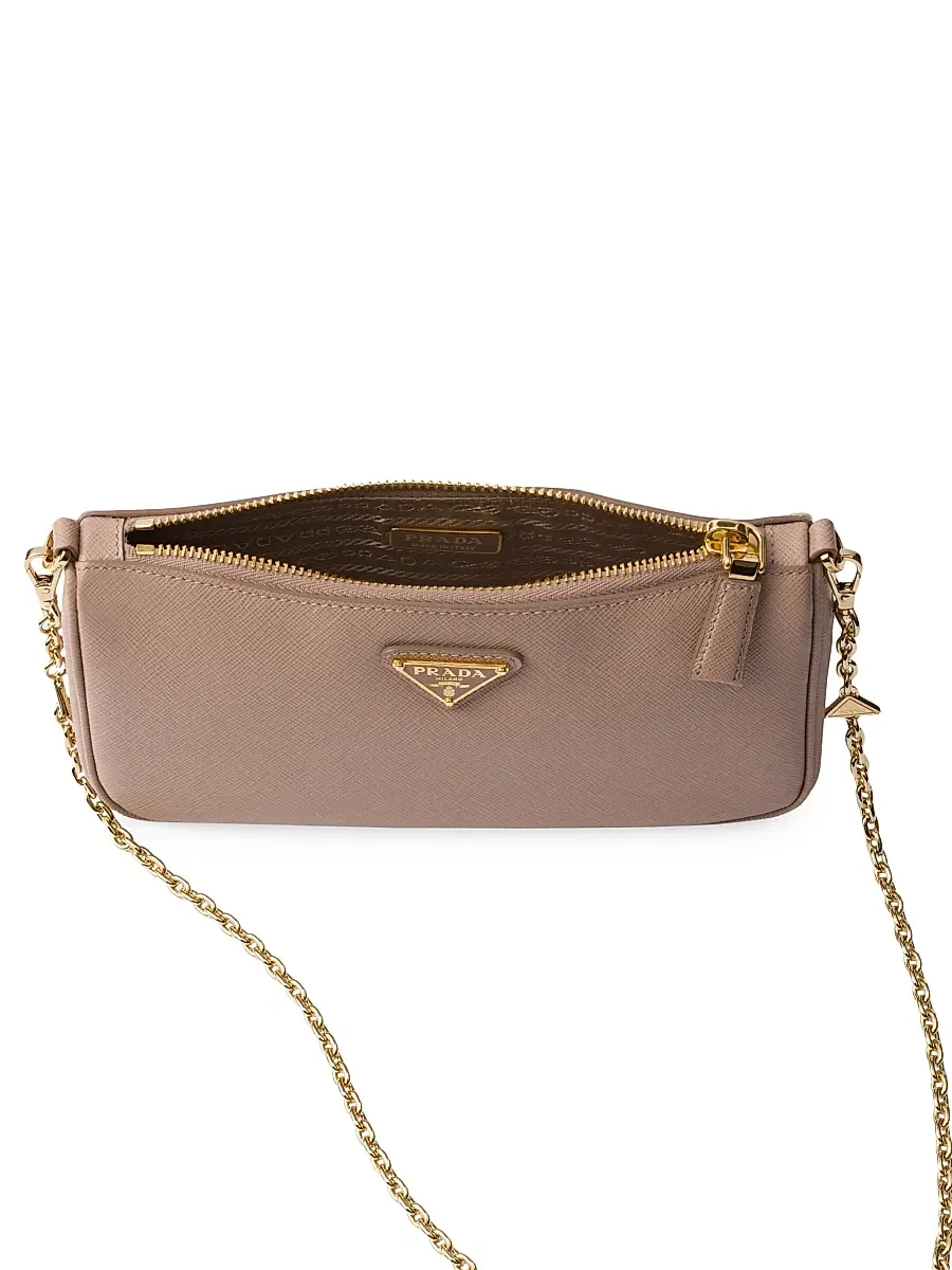Prada Women's Saffiano Leather Mini-Bag - Beige | Thumbnail 4 Prada Women's Saffiano Leather Mini-Bag - Beige | Thumbnail 4