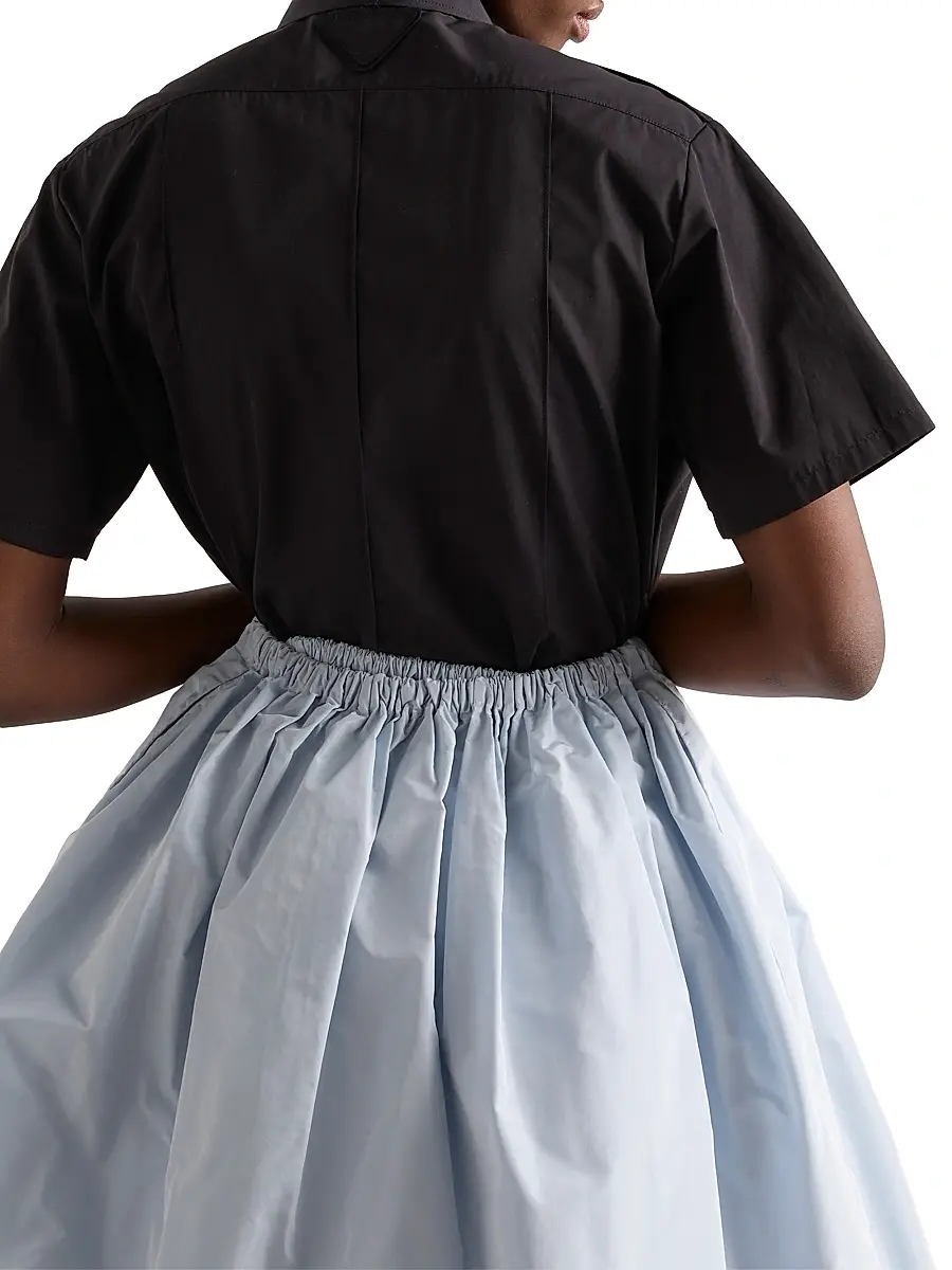 Prada Women's Short-Sleeved Poplin Shirt | Thumbnail 3 Prada Women's Short-Sleeved Poplin Shirt | Thumbnail 3