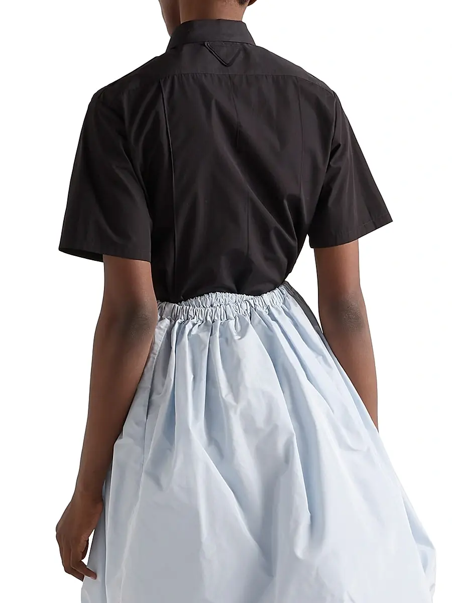 Prada Women's Short-Sleeved Poplin Shirt | Thumbnail 4 Prada Women's Short-Sleeved Poplin Shirt | Thumbnail 4
