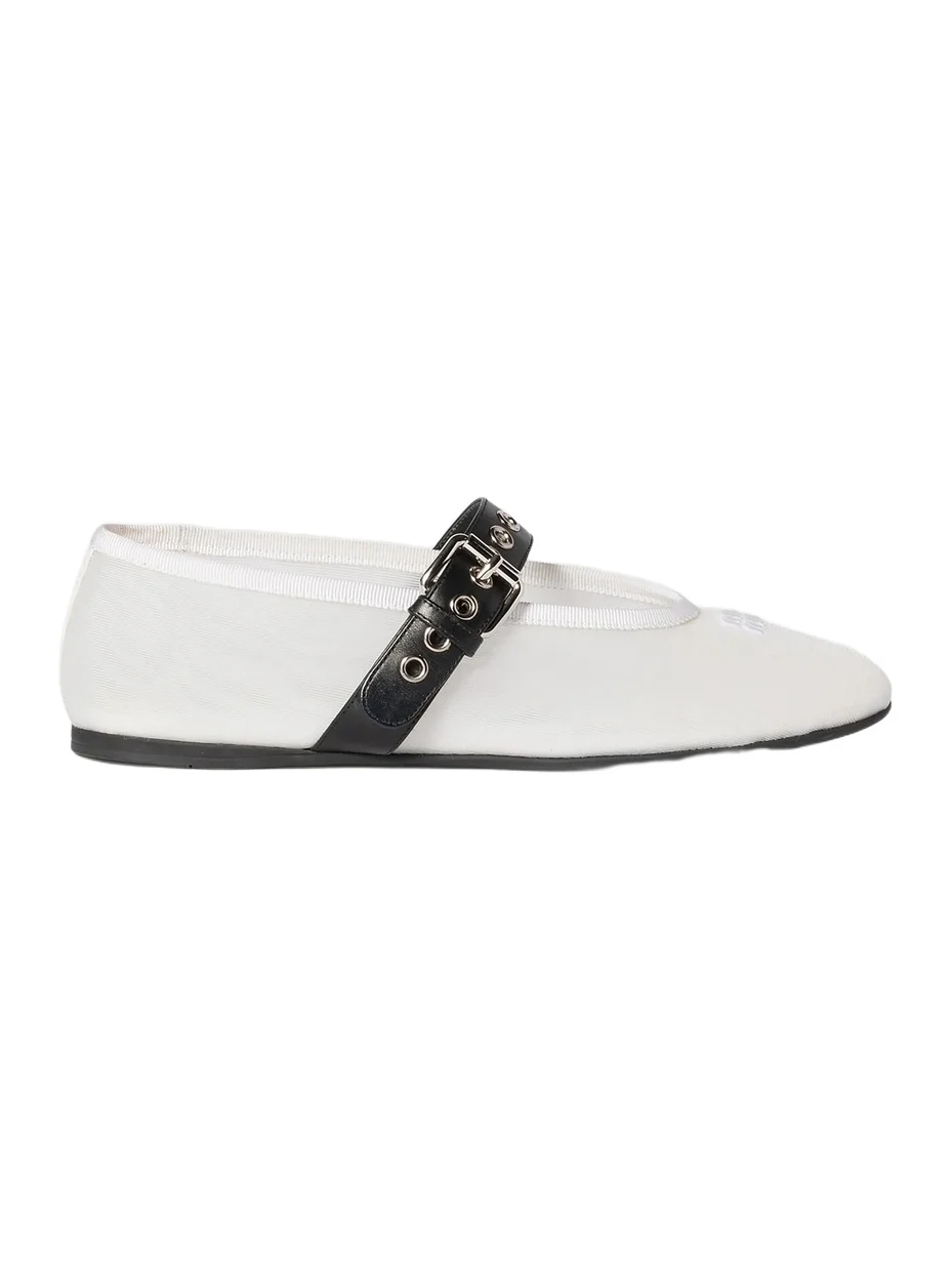 Miu Miu Women's Mesh Fabric Ballerinas