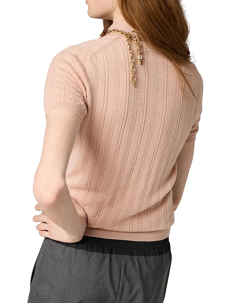 Miu Miu Women's Cashmere Polo Sweater | Thumbnail 3