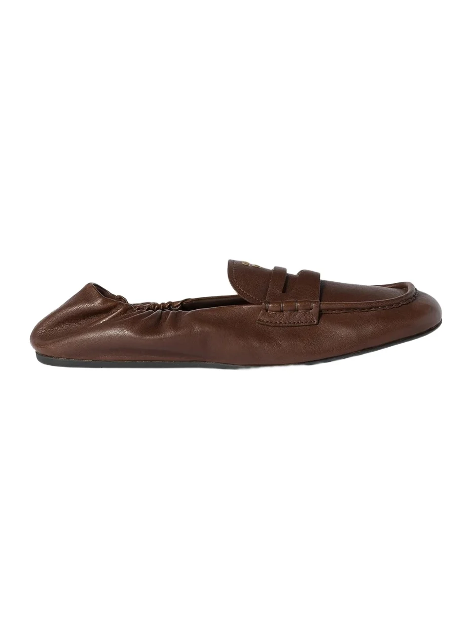 Miu Miu Women's Ruches Nappa Leather Loafers