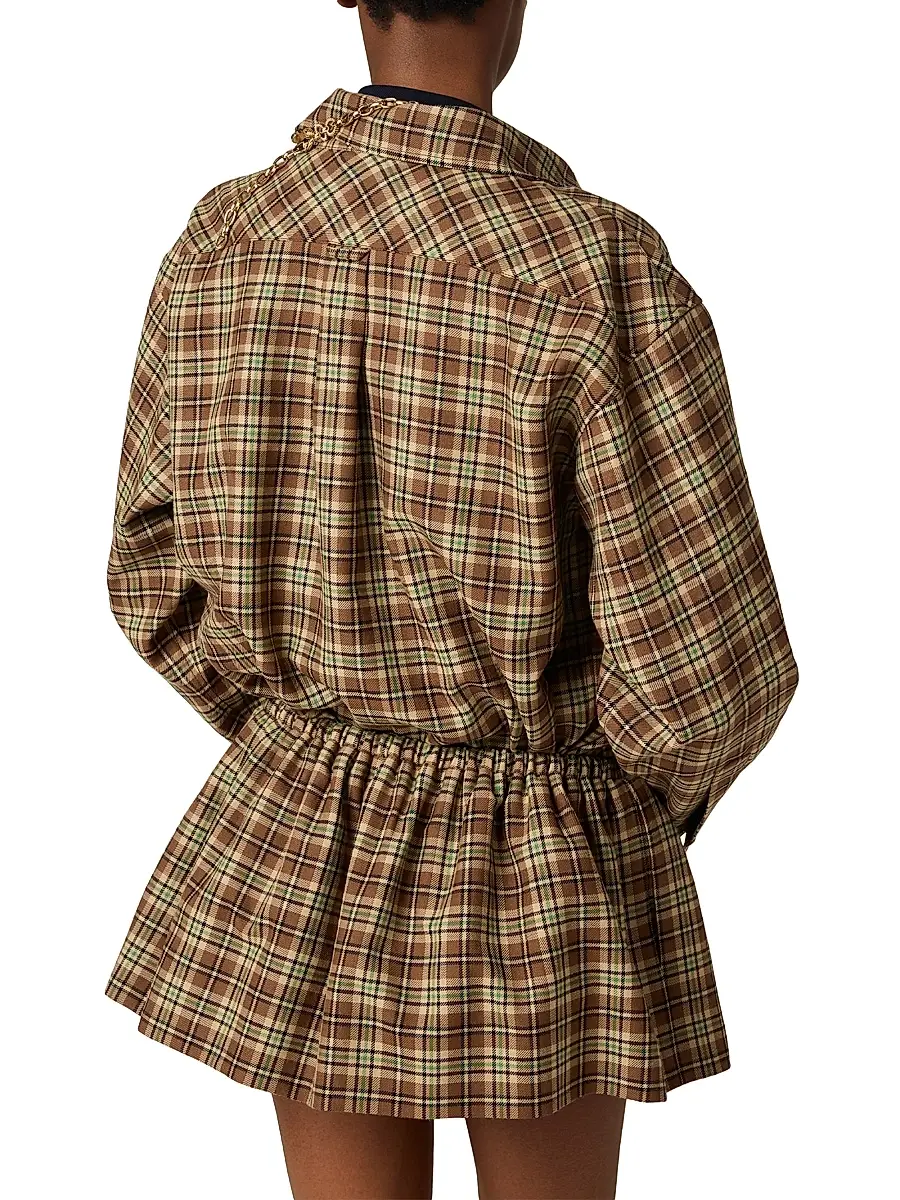 Miu Miu Women's Plaid Shirt | Thumbnail 3