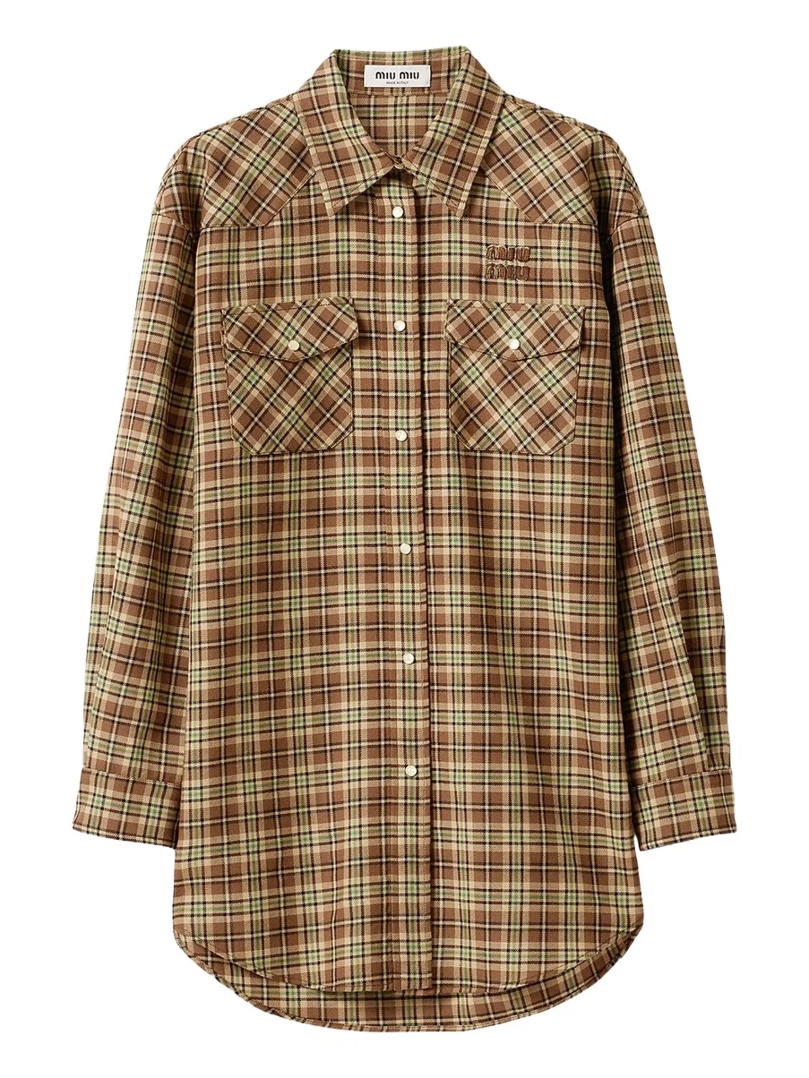 Miu Miu Women's Plaid Shirt
