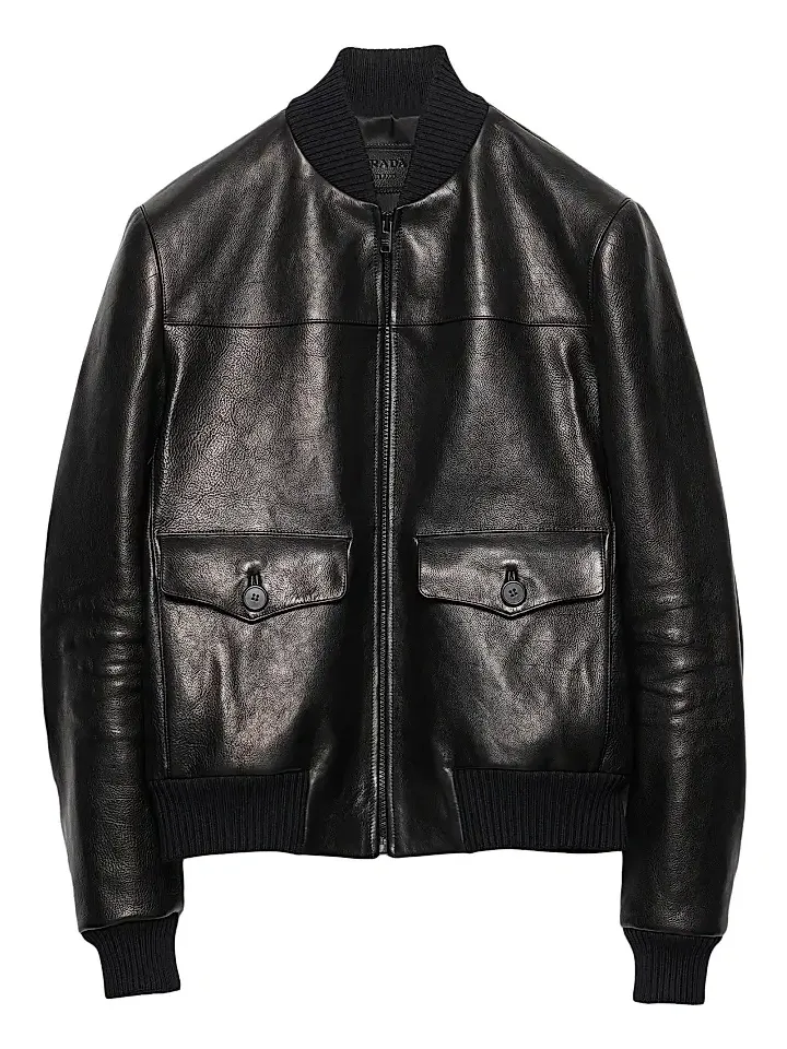 Men's Leather Bomber Jacket Men's Leather Bomber Jacket
