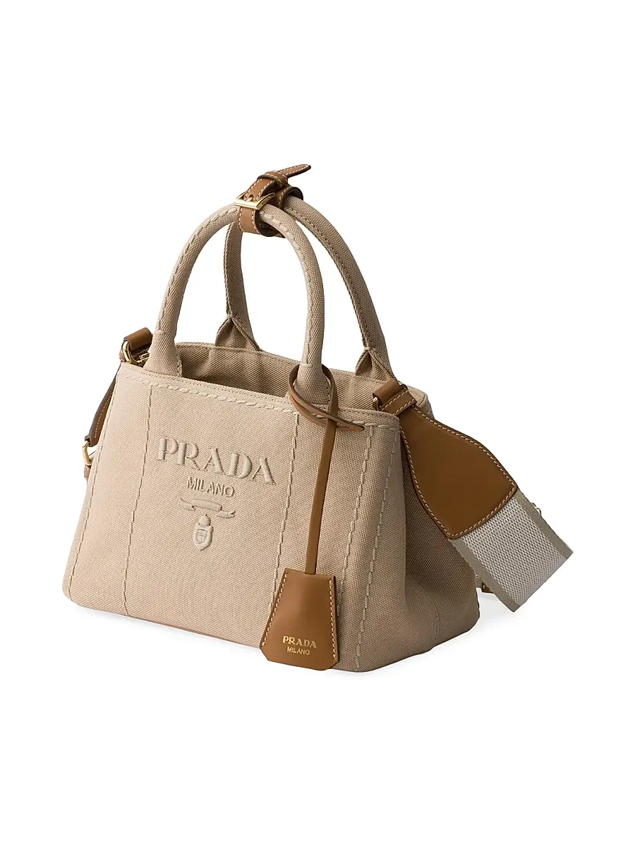 Prada Women's Jardinière Cotton Canvas Mini Top Handle Bag | Thumbnail 2 Prada Women's Jardinière Cotton Canvas Mini Top Handle Bag | Thumbnail 2