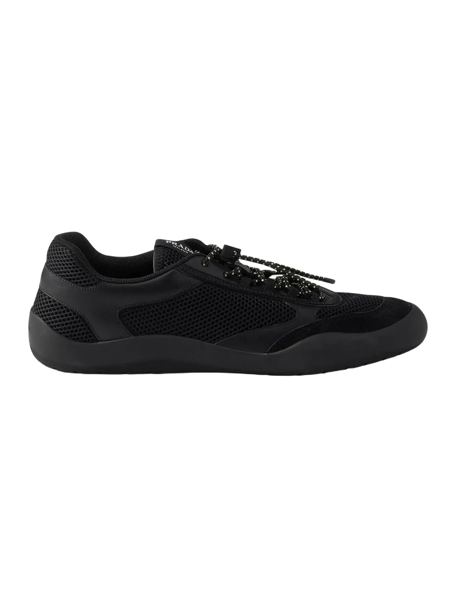 Prada Women's Speedrock Mesh Fabric Sneakers