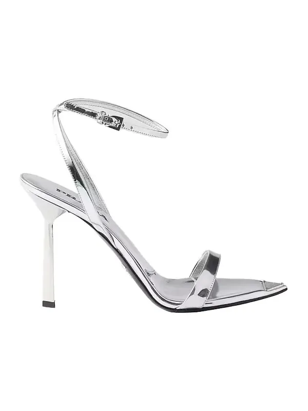 Women's Metallic Leather High-Heeled Sandals Women's Metallic Leather High-Heeled Sandals