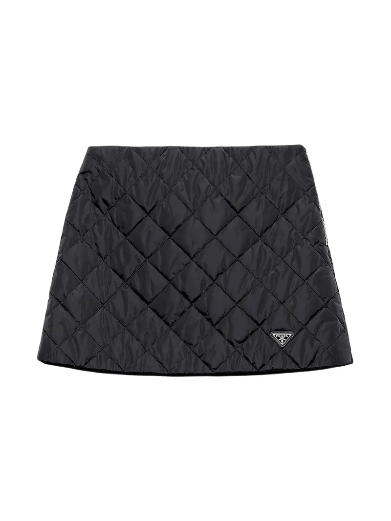Prada Women's Lightweight Quilted Re-Nylon Miniskirt