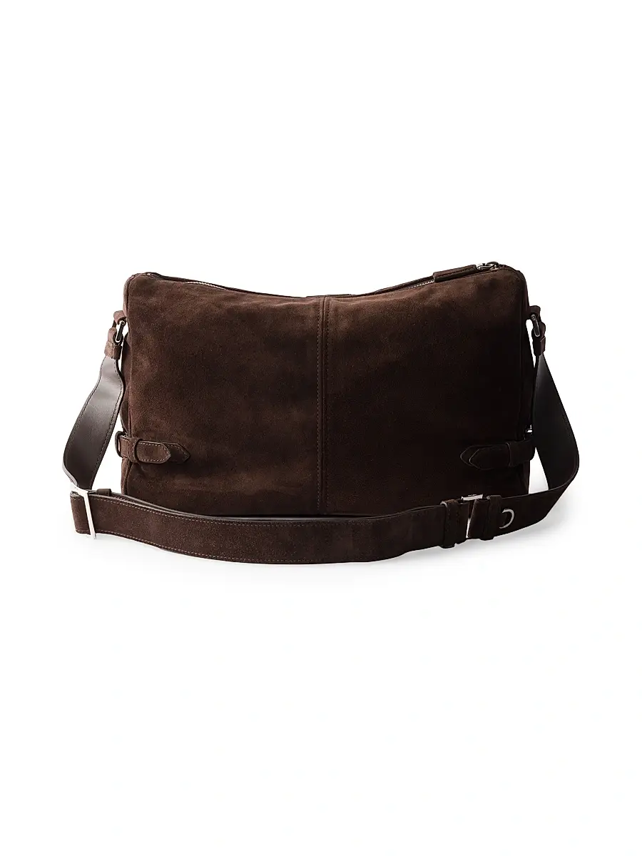Prada Men's Suede Shoulder Bag | Thumbnail 3 Prada Men's Suede Shoulder Bag | Thumbnail 3