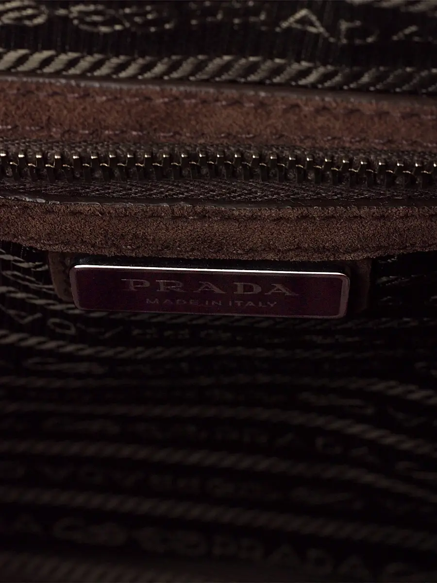Prada Men's Suede Shoulder Bag | Thumbnail 6 Prada Men's Suede Shoulder Bag | Thumbnail 6