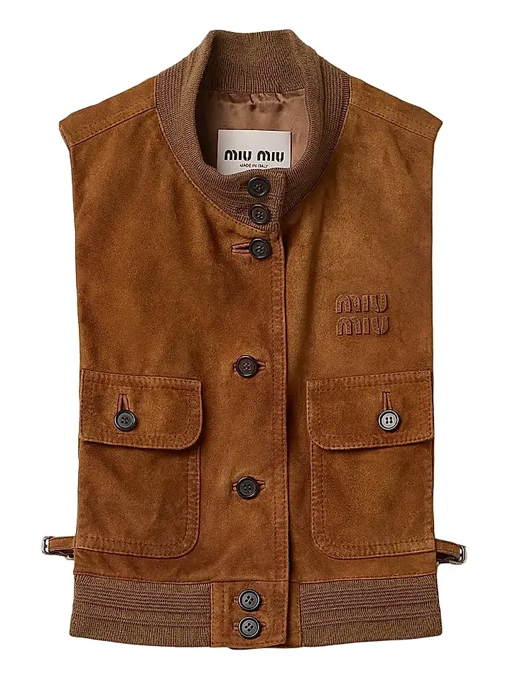 Women's Waxed Suede Leather Vest Women's Waxed Suede Leather Vest