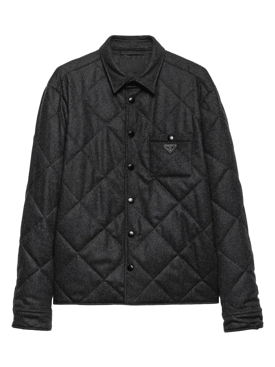 Prada Men's Padded Cashmere Shirt