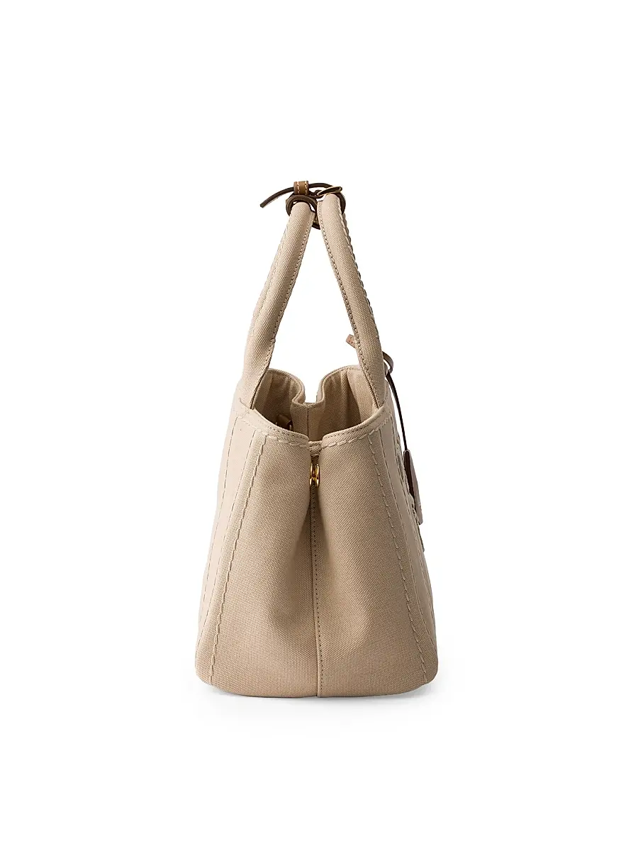 Prada Women's Jardinière Small Cotton Canvas Top Handle Bag | Thumbnail 3 Prada Women's Jardinière Small Cotton Canvas Top Handle Bag | Thumbnail 3
