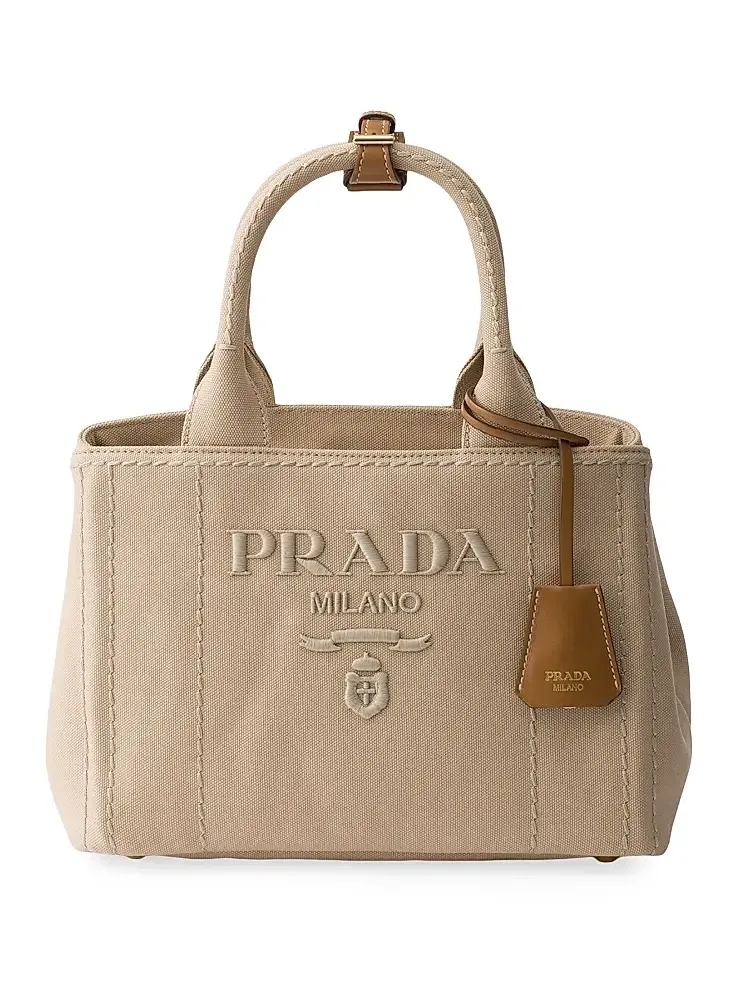 Women's Jardinière Small Cotton Canvas Top Handle Bag