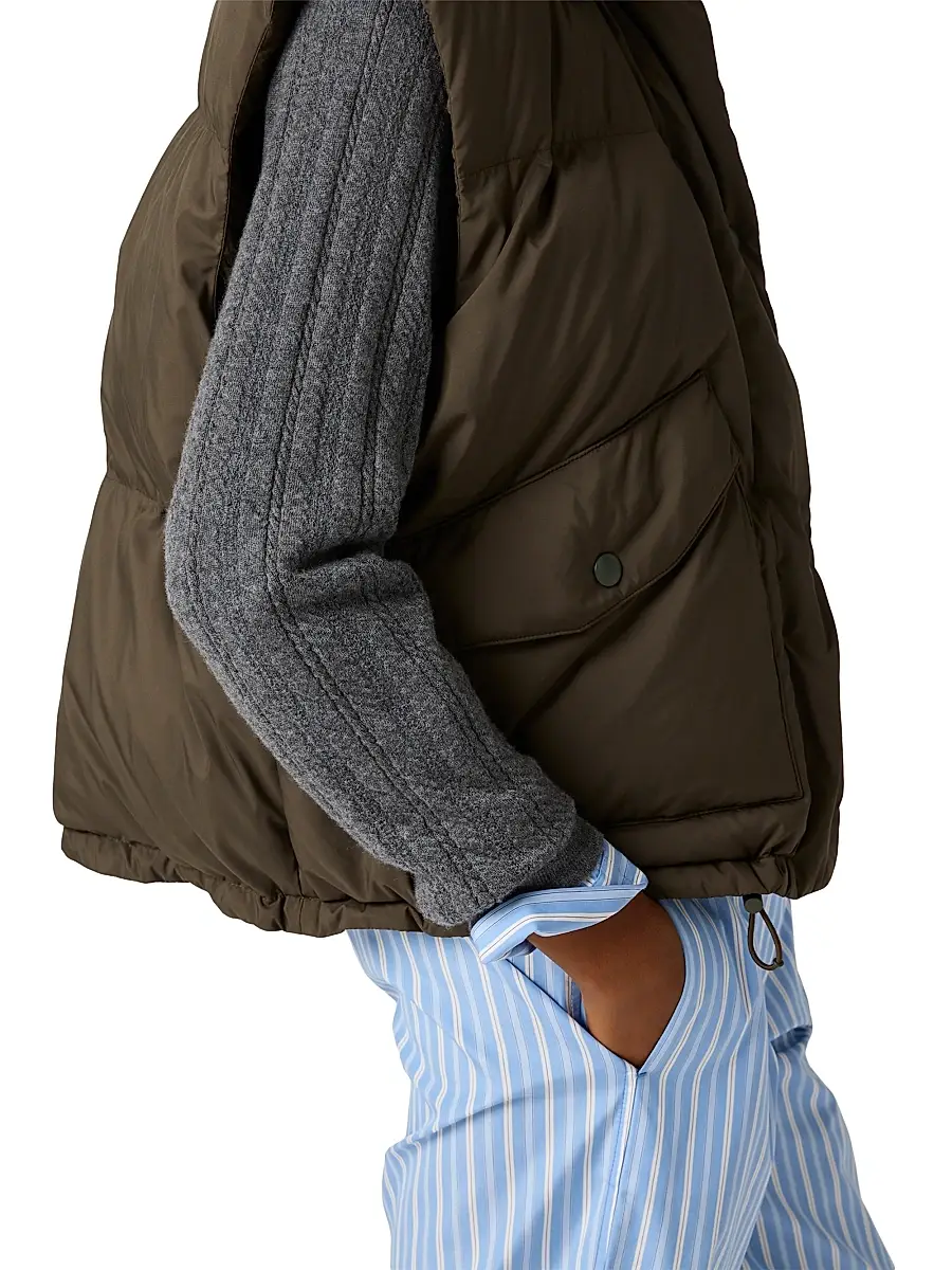 Miu Miu Women's Technical Pongé Down Vest | Thumbnail 5