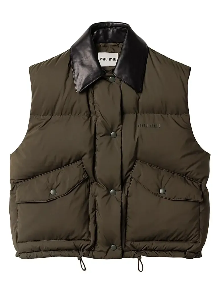Miu Miu Women's Technical Pongé Down Vest