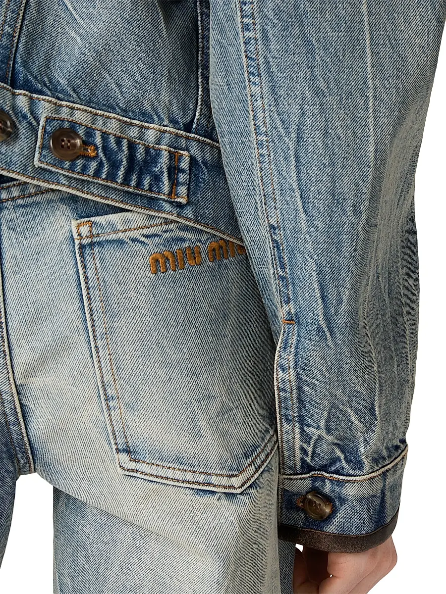 Miu Miu Women's Denim Jeans - Blue | Thumbnail 5 Miu Miu Women's Denim Jeans - Blue | Thumbnail 5