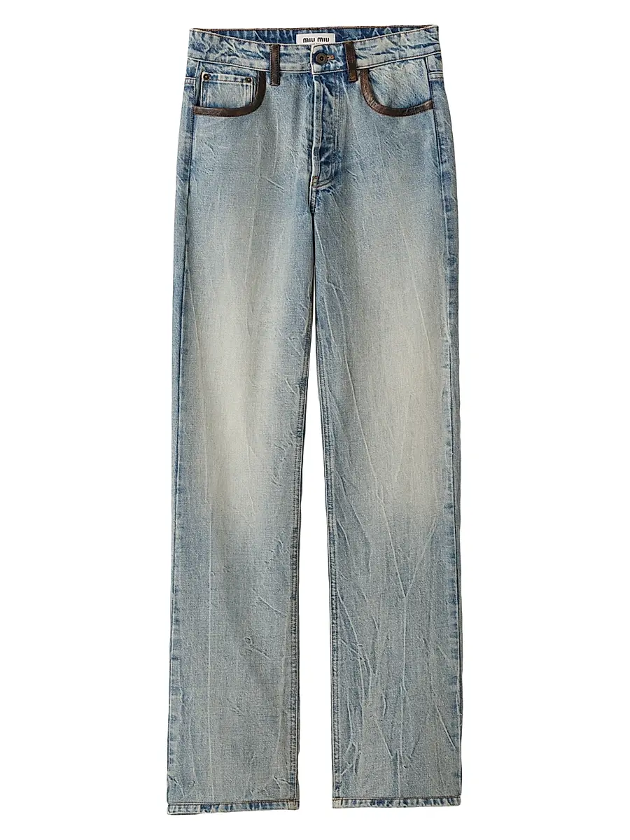 Miu Miu Women's Denim Jeans - Blue | Image 1 Miu Miu Women's Denim Jeans - Blue | Image 1