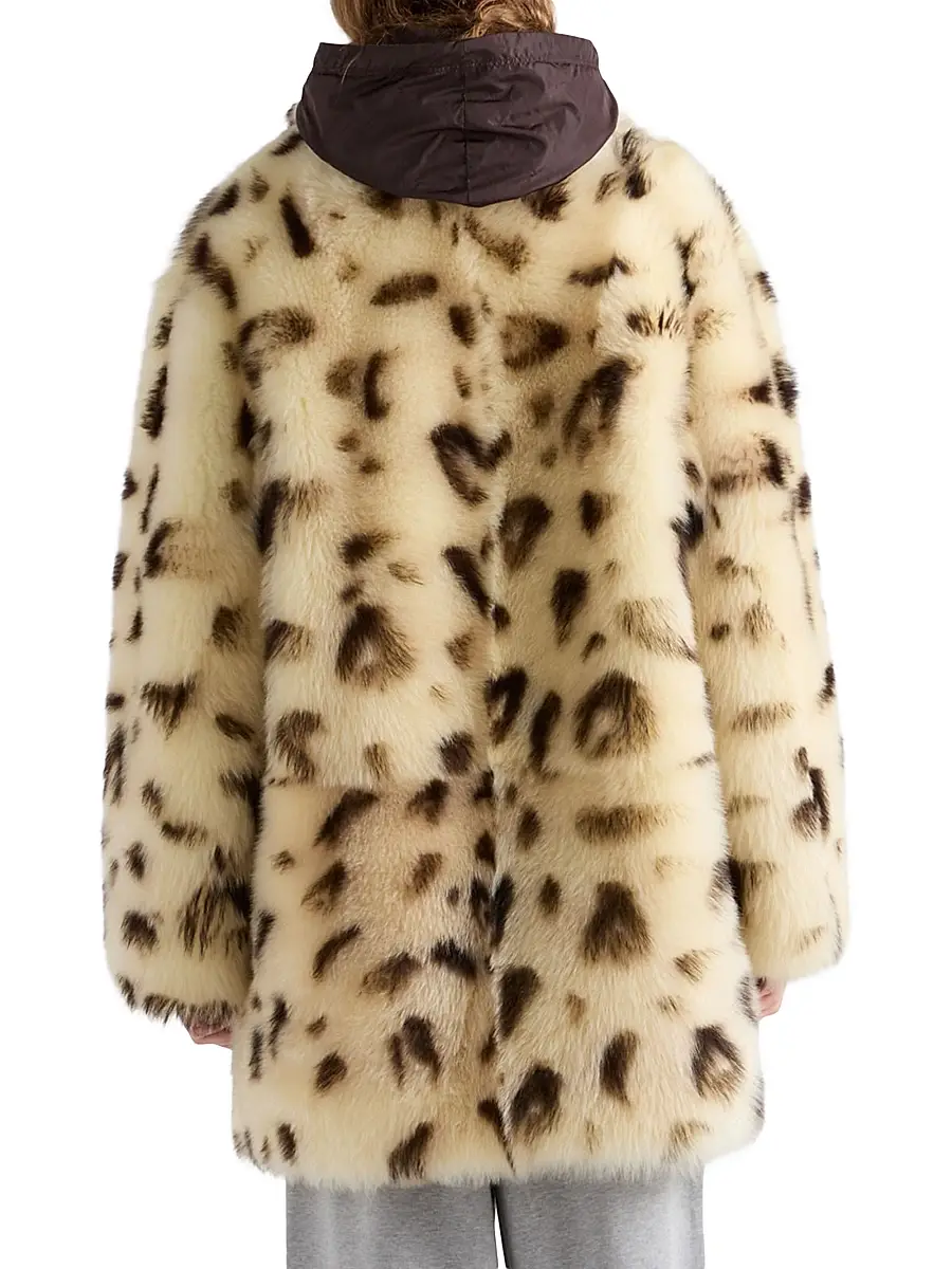 Prada Women's Shearling Coat - Beige Multi | Thumbnail 4 Prada Women's Shearling Coat - Beige Multi | Thumbnail 4