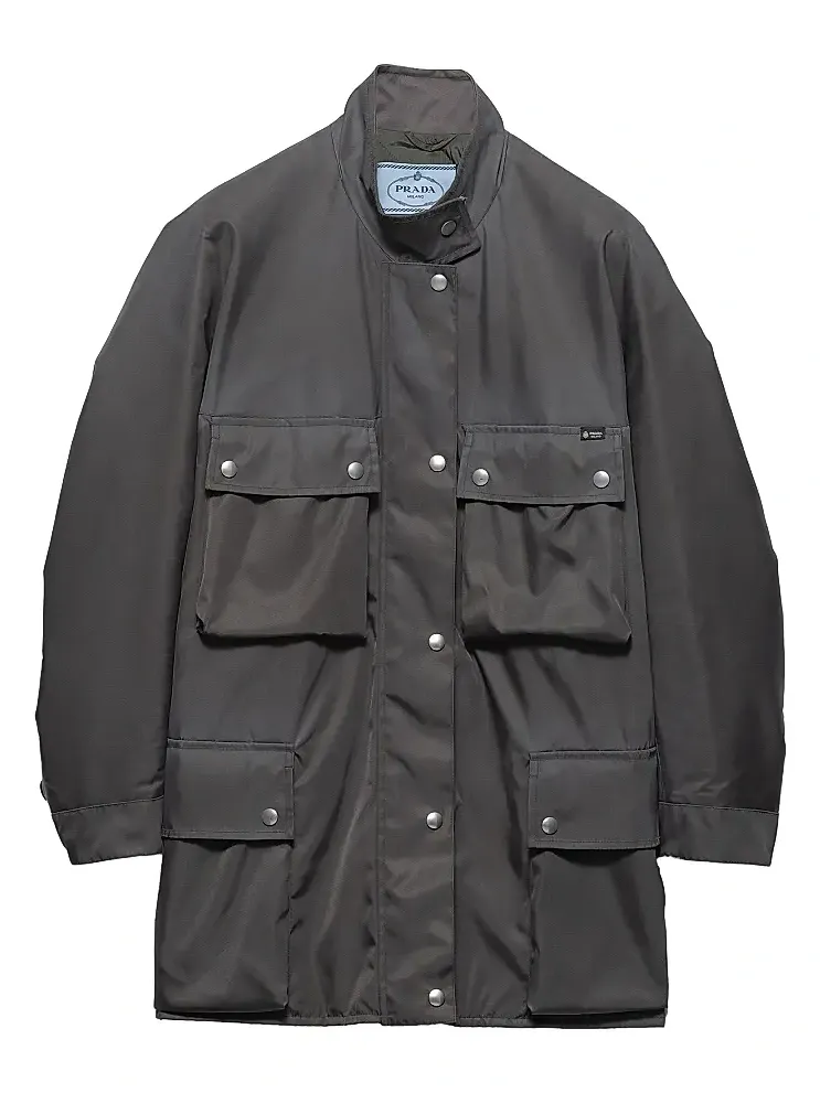 Prada Women's Washed Re-Nylon Rain Jacket