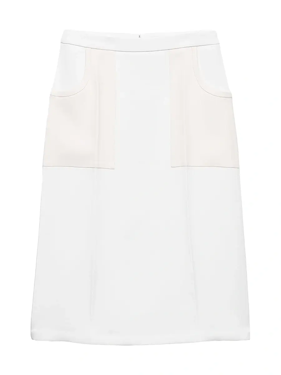 Prada Women's Compact Sablé Skirt - White | Image 1 Prada Women's Compact Sablé Skirt - White | Image 1