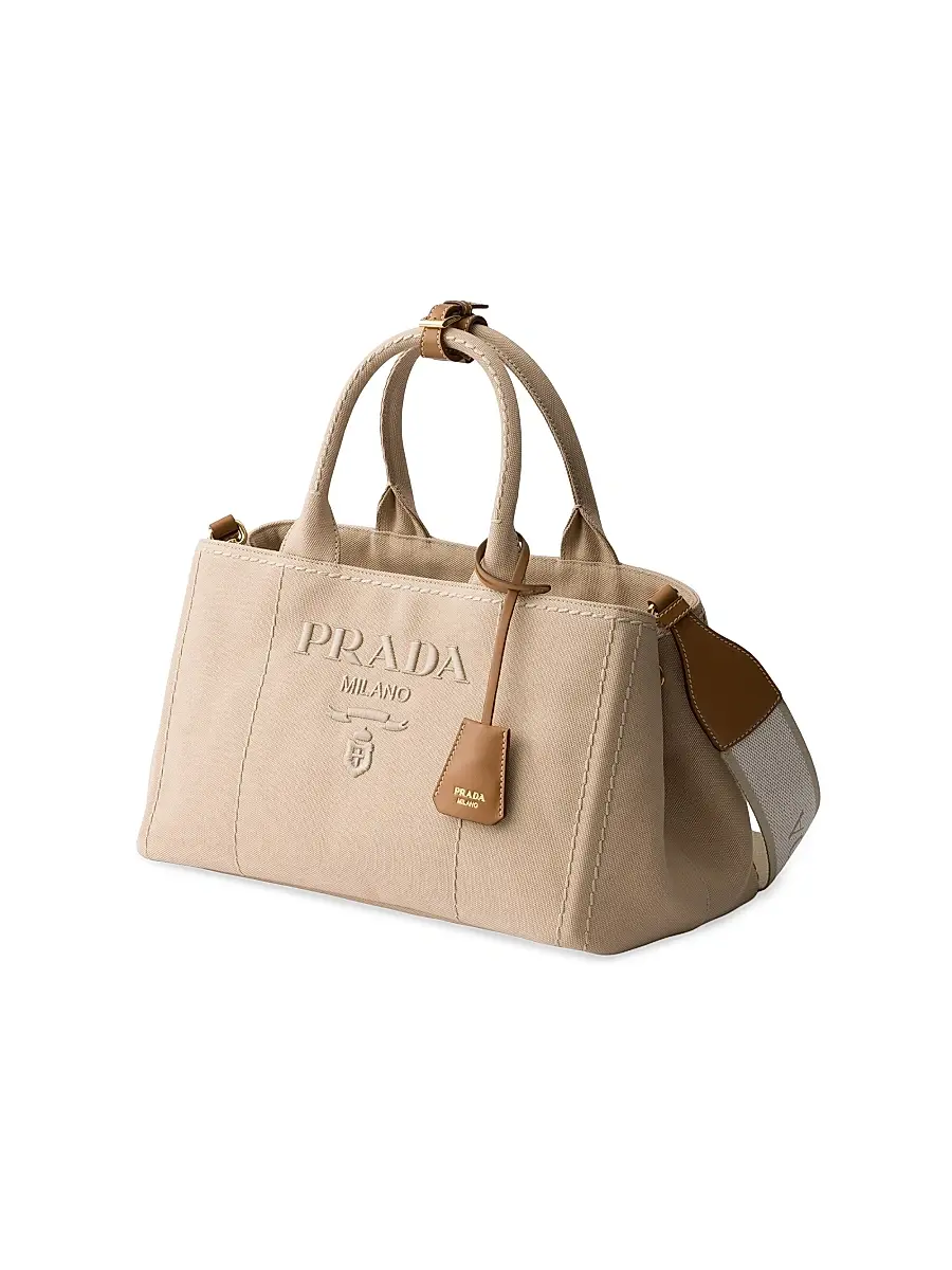 Prada Women's Jardinière Cotton Canvas Tote Bag | Thumbnail 2 Prada Women's Jardinière Cotton Canvas Tote Bag | Thumbnail 2