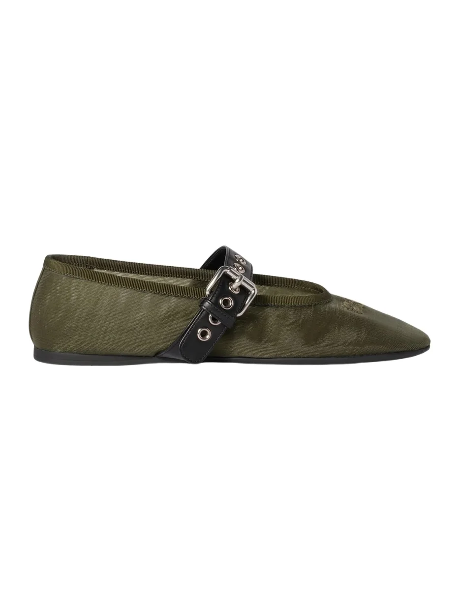 Miu Miu Women's Mesh Fabric Ballerinas