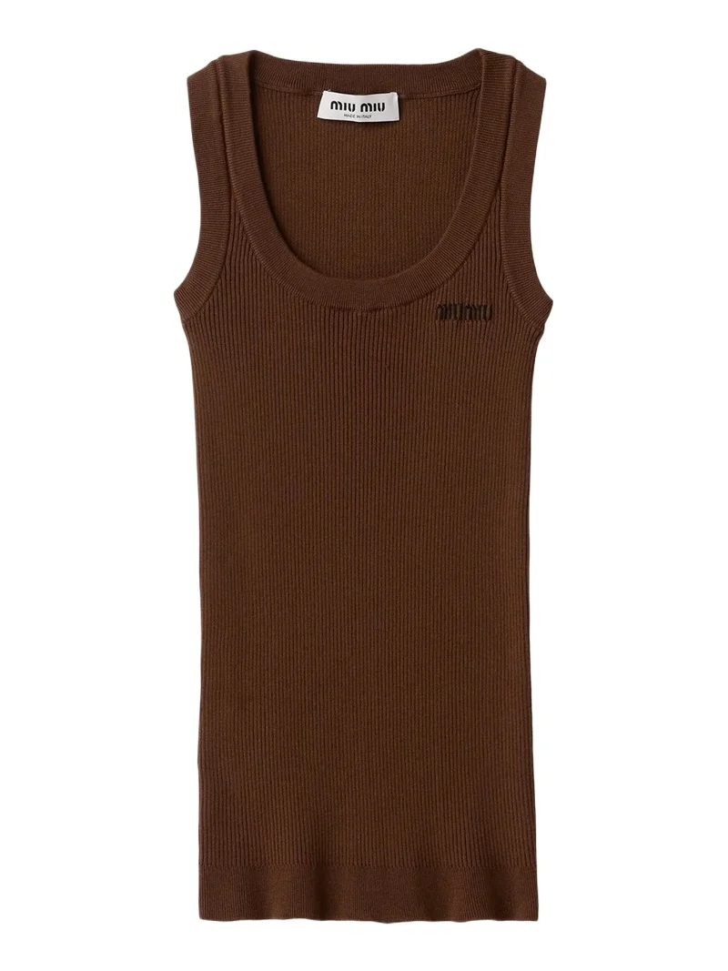 Miu Miu Women's Cotton Knit Tank Top